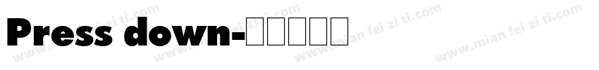 Press down字体转换